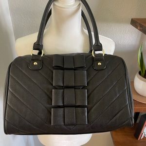 Betsey Johnson 2 handle black handbag NWT